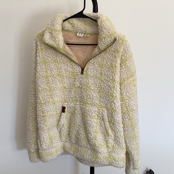 Roxy Cream and Yellow Teddy Jacket medium - Picture 2 of 6